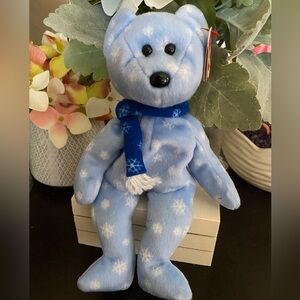 🆕❄️ RETIRED RARE TY BEANIE BABY BEAR “1999 HOLIDAY TEDDY”. MWMT!